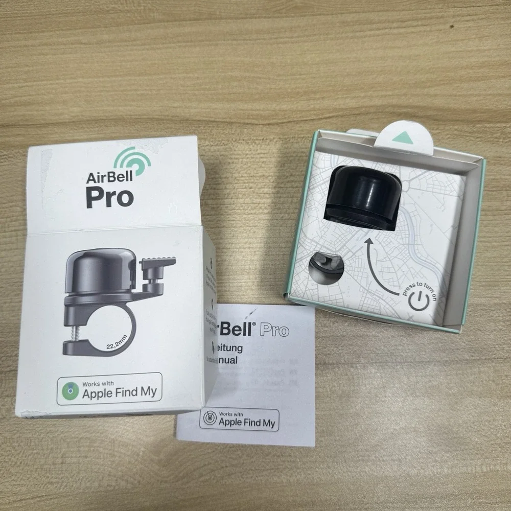 AirBell Pro Bike Bell with Apple Find My‎ Compatibility AirTag Alternative